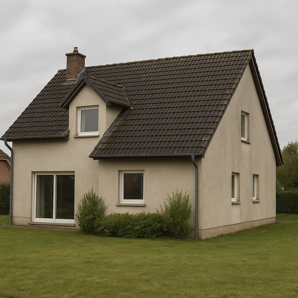 Haus vor Sanierung und Umbau im Vergleich zu danach